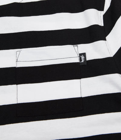 Stussy Rudy Stripe Long Sleeve T-Shirt - Black