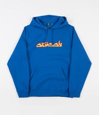 Stussy Script Applique Hoodie - Blue