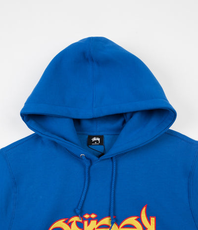 Stussy Script Applique Hoodie - Blue