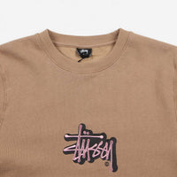 Stussy Shadow Stock Applique Crewneck Sweatshirt - Light Brown thumbnail