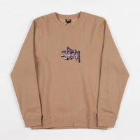 Stussy Shadow Stock Applique Crewneck Sweatshirt - Light Brown thumbnail