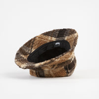Stussy Sherpa Fleece Bell Bucket Hat - Brown Plaid thumbnail