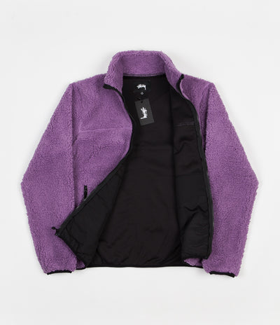 Stussy Sherpa Mockneck Sweatshirt - Purple