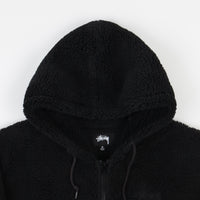 Stussy Sherpa Zip Hoodie - Black thumbnail