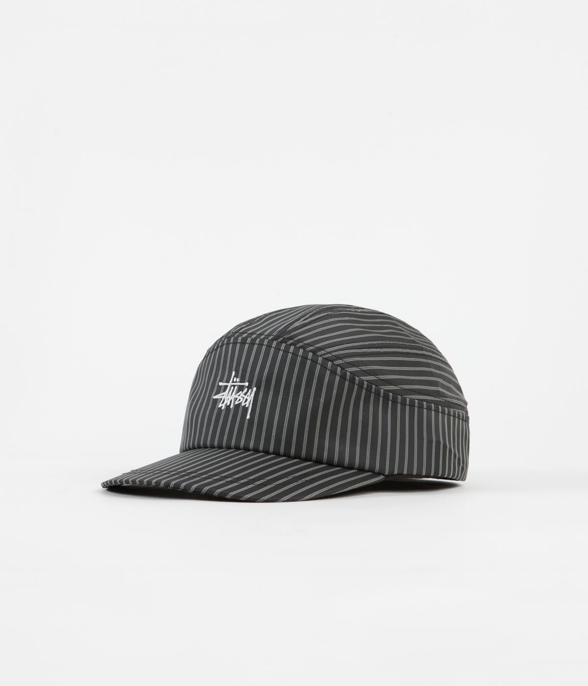 Stussy Shirting Stripe Runner Cap - Black | Flatspot