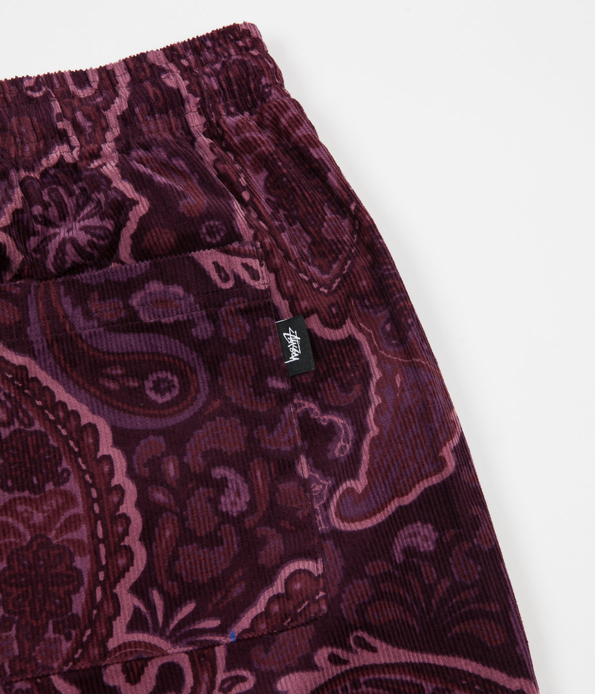 Stussy Side Piping Cord Trousers - Burgundy | Flatspot