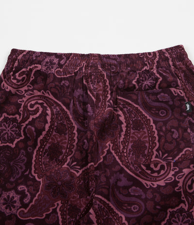Stussy Side Piping Cord Trousers - Burgundy