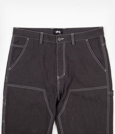 Stussy Solid Linen Work Pants - Charcoal