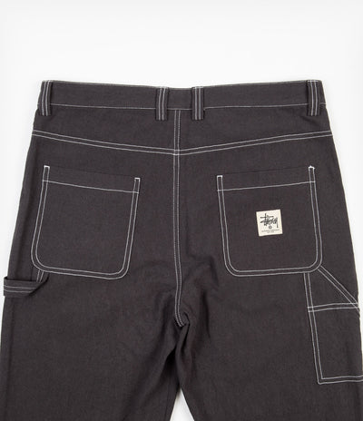 Stussy Solid Linen Work Pants - Charcoal