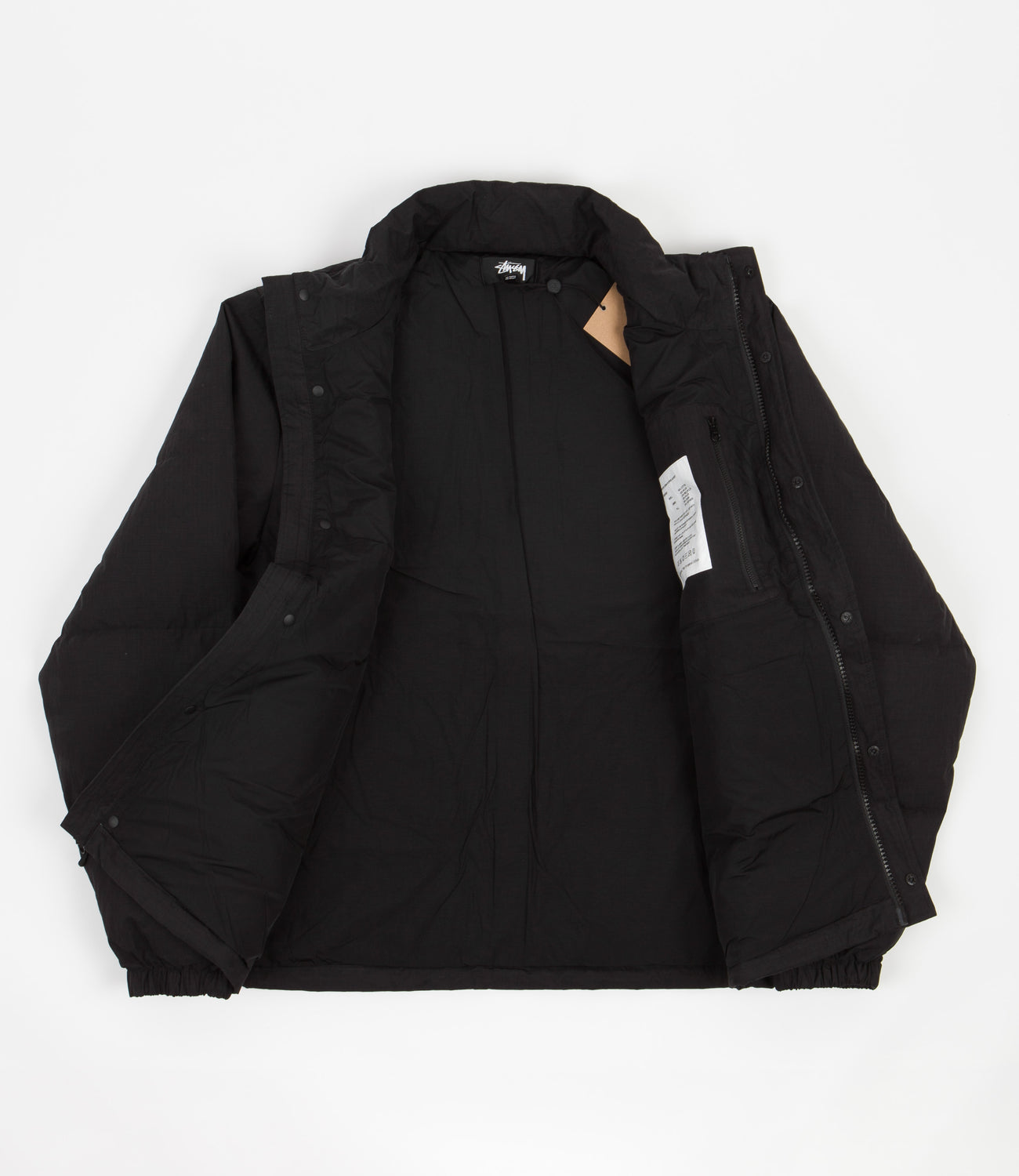 Stussy Solid Puffer Jacket - Black | Flatspot
