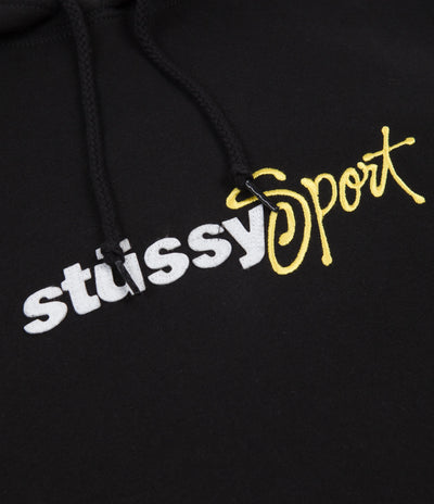 Stussy Sport Applique Hoodie - Black