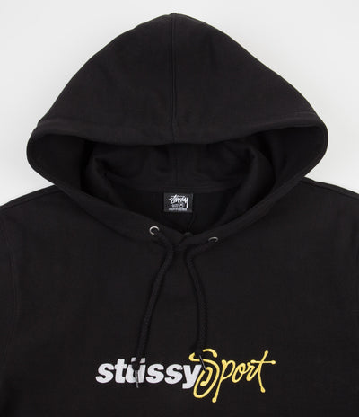 Stussy Sport Applique Hoodie - Black