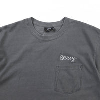 Stussy Stitch Pigment Dyed Pocket T-Shirt - Black thumbnail