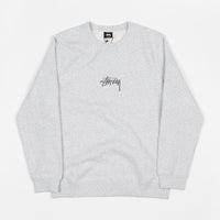 Stussy Stock Applique Crewneck Sweatshirt - Grey Heather thumbnail