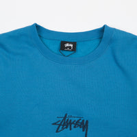 Stussy Stock Applique Crewneck Sweatshirt - Ocean thumbnail