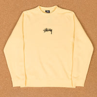 Stussy Stock Crewneck Sweatshirt - Pale Yellow thumbnail