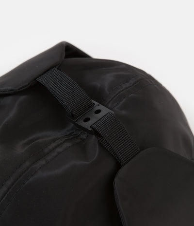Stussy Stock Ear Flap Camp Cap in Black