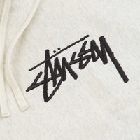 Stussy Stock Logo Applique Hoodie - Ash Heather thumbnail