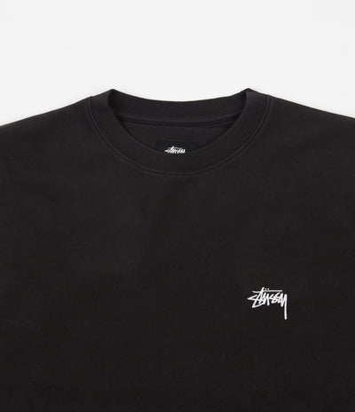 Stussy Stock Logo Crewneck Sweatshirt - Black