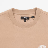 Stussy Stock Logo Crewneck Sweatshirt - Tan | Flatspot