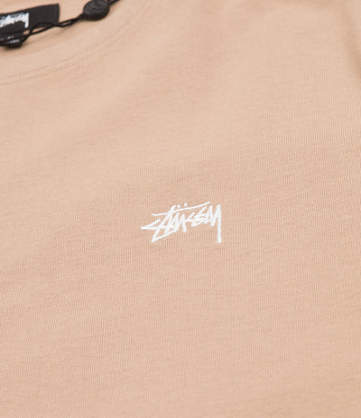Stussy Stock Logo Long Sleeve T-Shirt - Tan