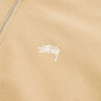 Stussy Stock Logo Mockneck Sweatshirt - Tan thumbnail