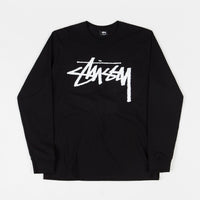 Stussy Stock Long Sleeve T-Shirt - Black thumbnail