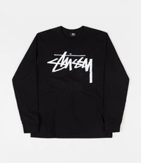 Stussy Stock Long Sleeve T-Shirt - Black