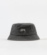 Stussy Stock Washed Bucket Hat - Black