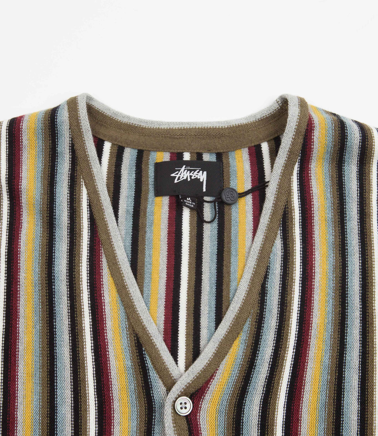 Stussy Stripe Pattern Cardigan - Multi | Flatspot