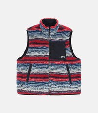 Stussy Striped Sherpa Vest - Multicolour