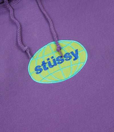Stussy Stussy Global Applique Hoodie - Purple
