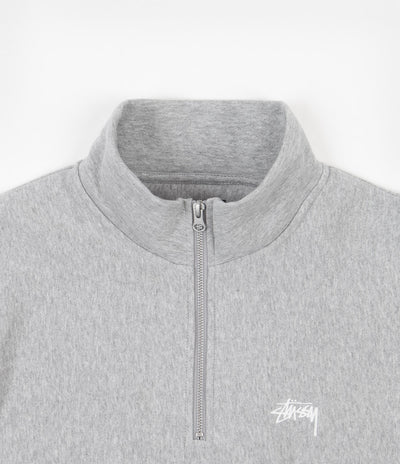 Stussy Stussy Logo Mockneck Sweatshirt - Grey Heather