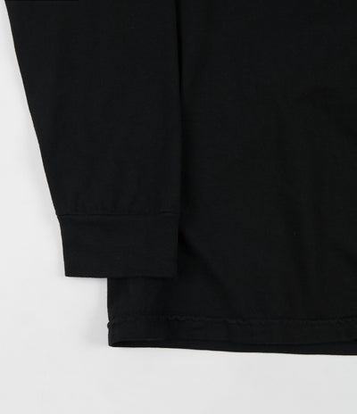 Stussy Surf Dot Pigment Dyed Long Sleeve T-Shirt - Black