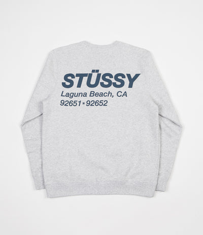 Stussy Surf & Sport Crewneck Sweatshirt - Ash Heather