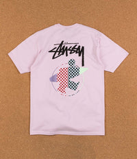 Stussy Surfman Check T-Shirt - Light Lavender