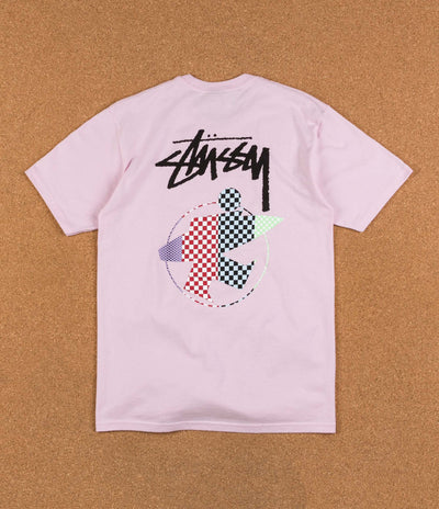 Stussy Surfman Check T-Shirt - Light Lavender