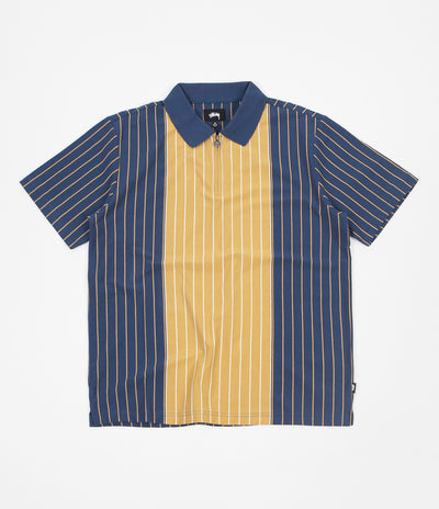 Stussy Tivoli Stripe Polo Shirt - Navy