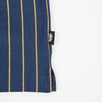 Stussy Tivoli Stripe Polo Shirt - Navy thumbnail