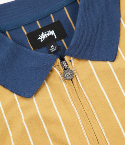 Stussy Tivoli Stripe Polo Shirt - Navy