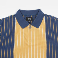 Stussy Tivoli Stripe Polo Shirt - Navy thumbnail