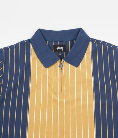 Stussy Tivoli Stripe Polo Shirt - Navy