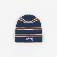 Buy Stussy Spray Stripe Cuff Beanie 'Teal Multicolor' - 1321190 TEAL | GOAT  MX