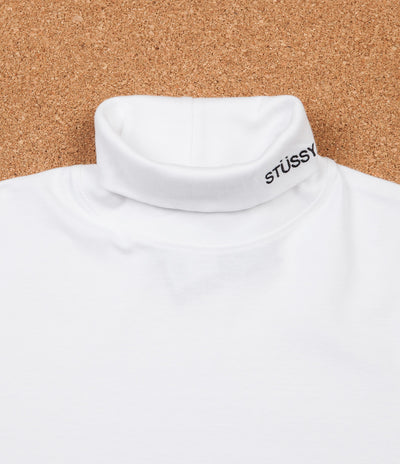 Stussy Turtleneck Long Sleeve T-Shirt - White