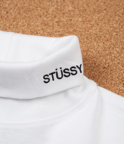 Stussy Turtleneck Long Sleeve T-Shirt - White