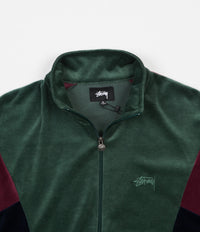Stussy Velour Panelled Tracksuit Jacket - Green | Flatspot