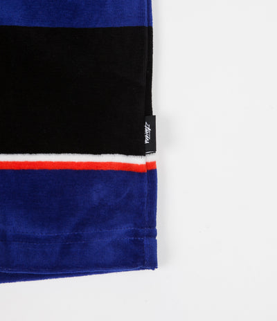Stussy Velour Stripe T-Shirt - Blue