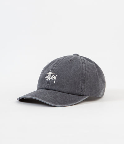 Stussy Washed Stock Low Pro Cap - Charcoal