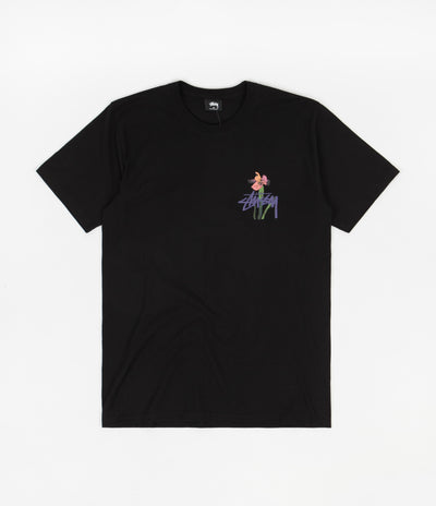 Stussy Water Flowers T-Shirt - Black