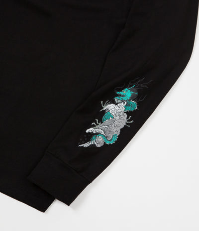 Stussy Wave Dragon Long Sleeve T-Shirt - Black